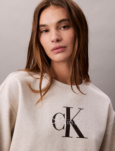 Monogram 短版運動衫, Vanilla Heather, hi-res