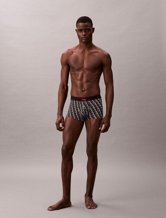 Monogram 圖案低腰平口內褲