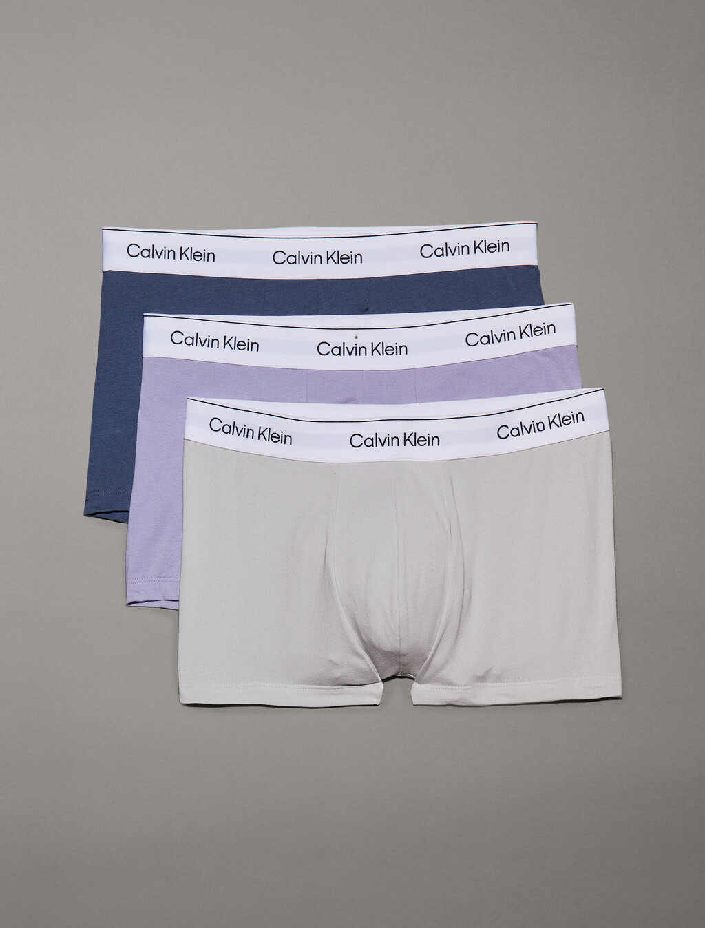 Icon Cotton Stretch Trunks 3 Pack, vintage indigo/ micro chip/ lilac quartz, hi-res