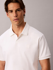 Mercerized Double Knit Cotton Polo, Bright White, hi-res