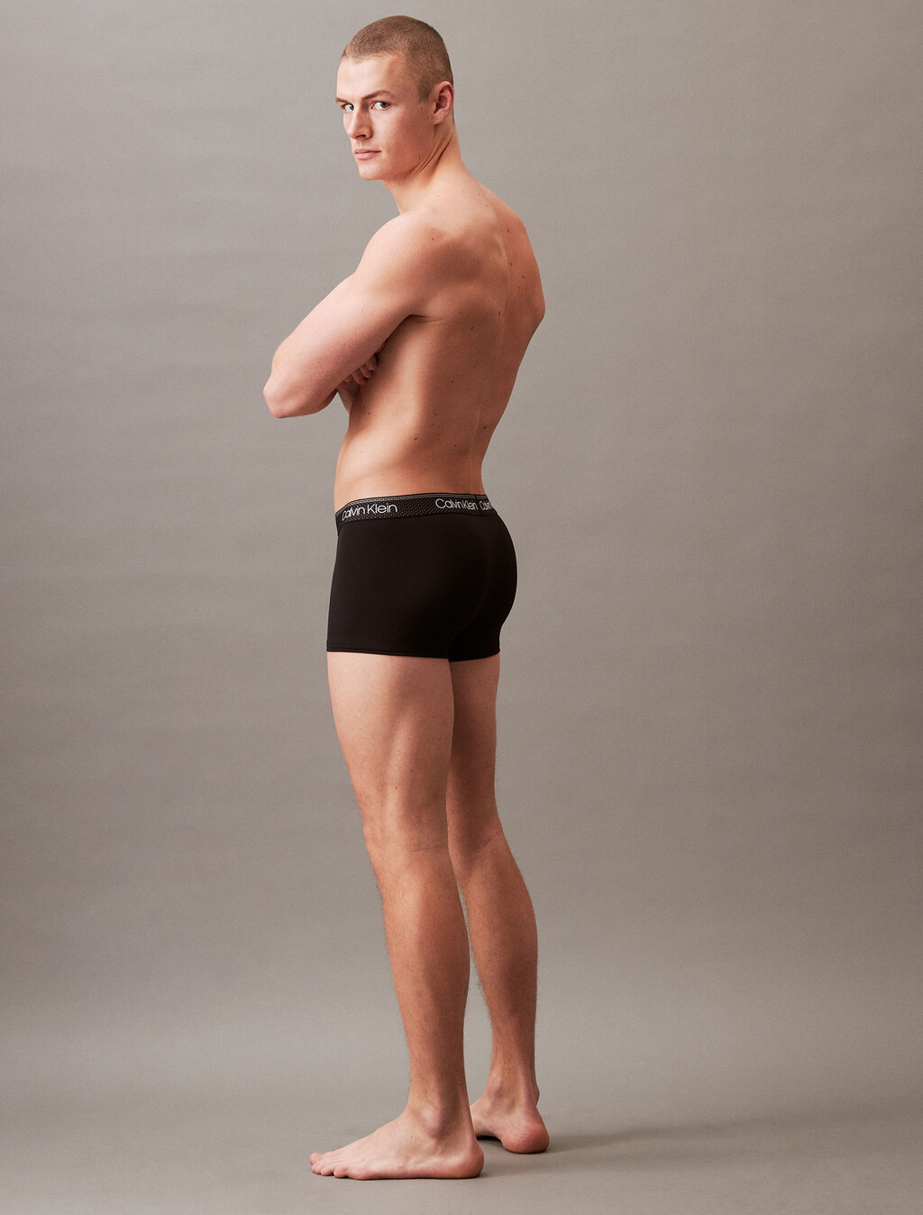 Micro Stretch Cooling Low Rise Trunks, Black, hi-res