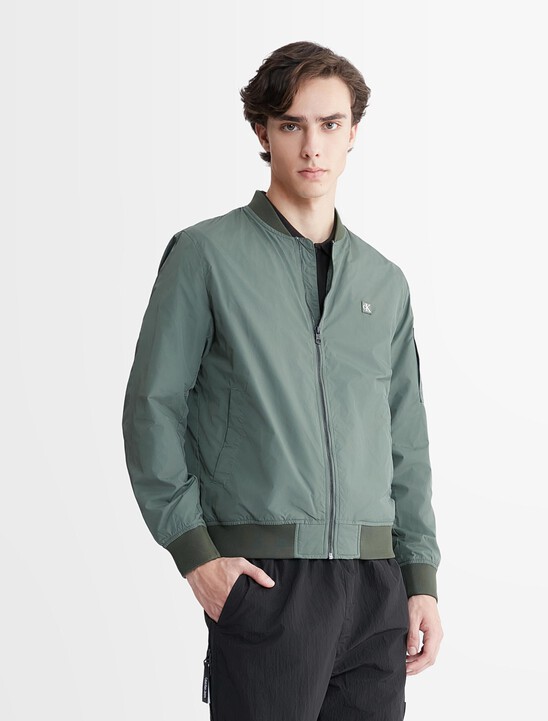 Ck Badge Nylon Bomber Jacket