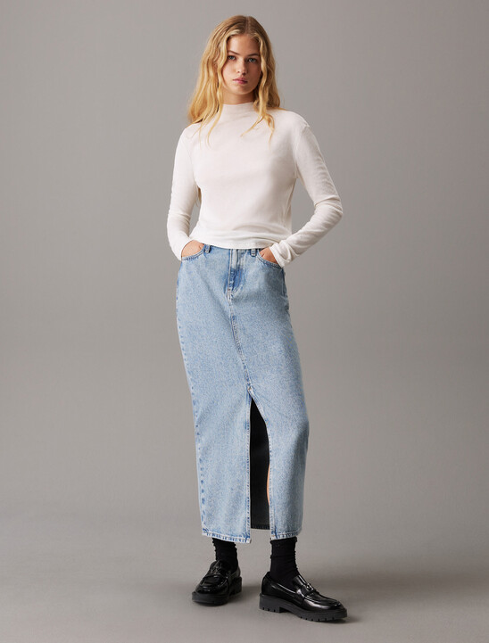Denim Maxi Skirt