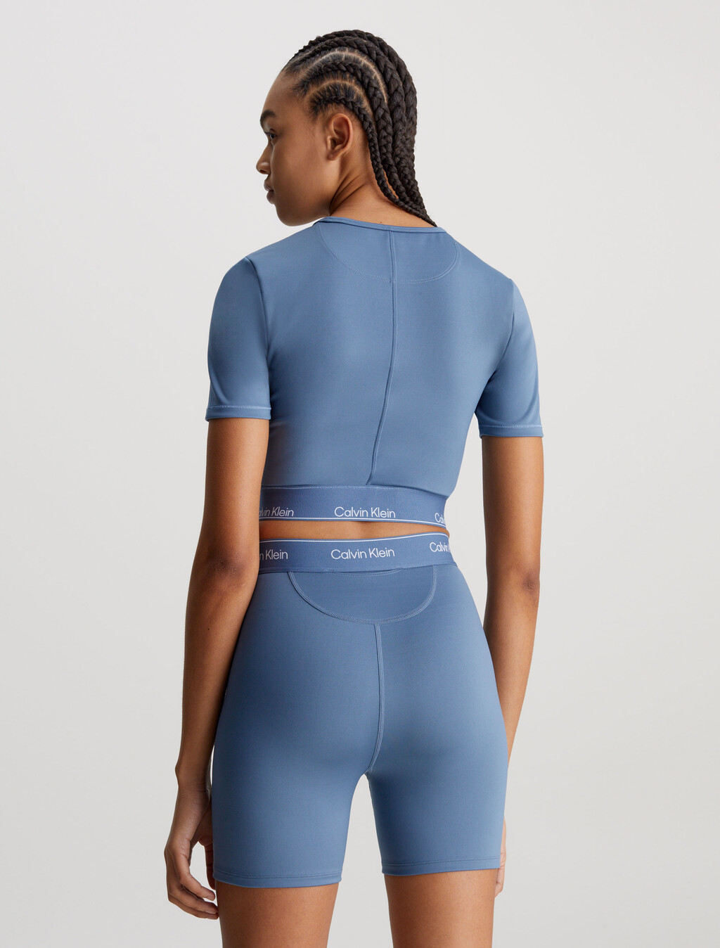 Cropped Gym T-shirt, CERAMIC BLUE, hi-res