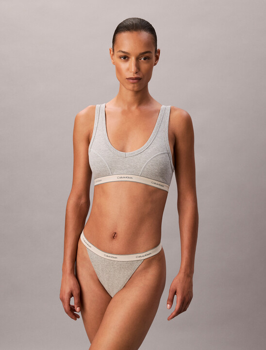 Lightly Lined Triangle Bralette - Heritage Cotton Stretch