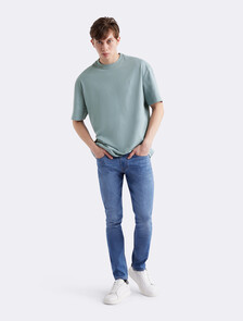 Calvin Logo 圓領上衣, Lead, hi-res