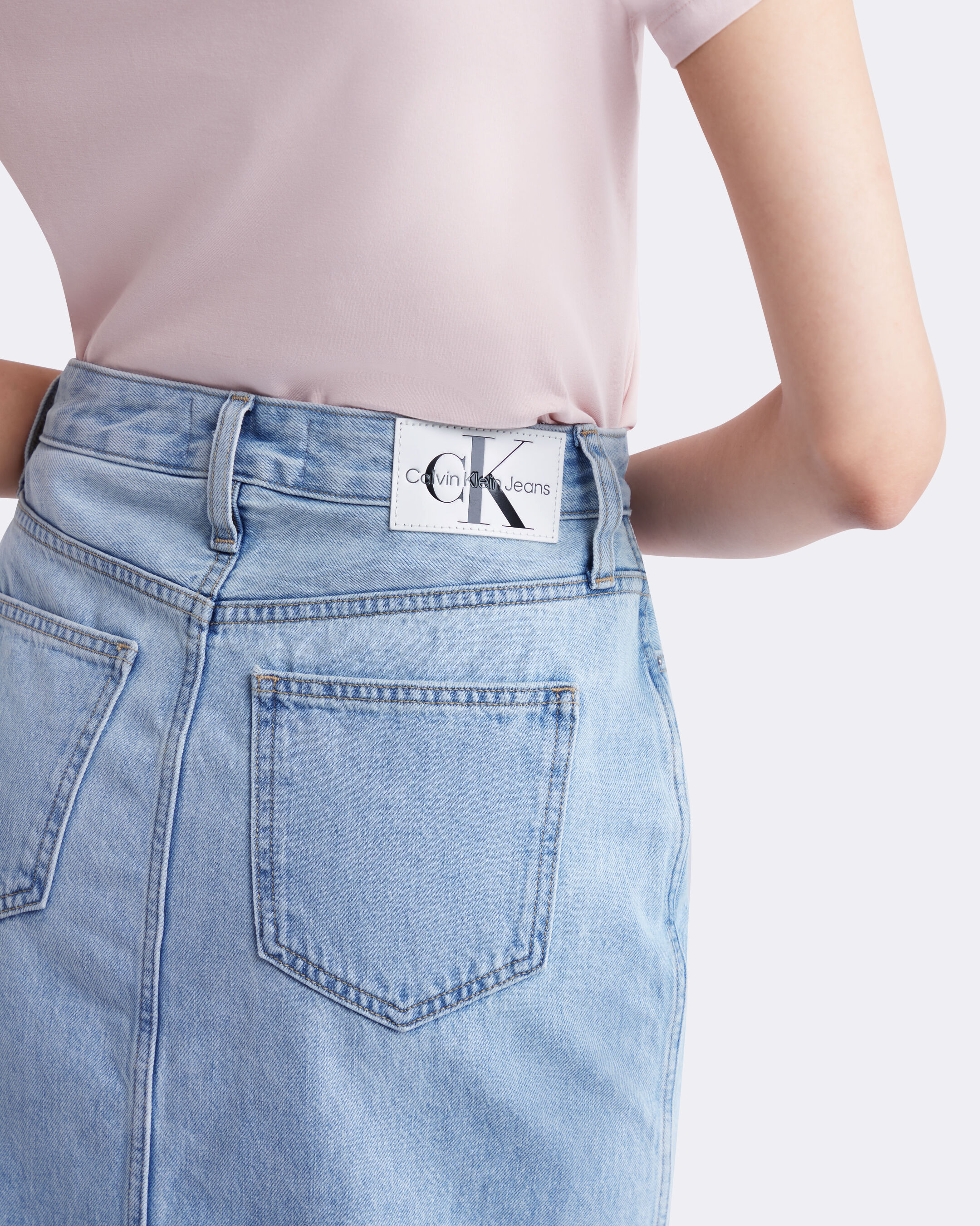 Front Split Maxi Denim Skirt | blue | Calvin Klein Taiwan Front Split Maxi Denim Skirt | blue | Calvin Klein Taiwan