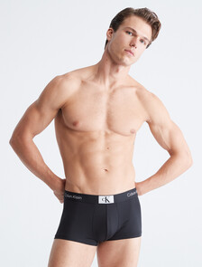 CALVIN KLEIN 1996 超細纖維低腰內褲, Black, hi-res