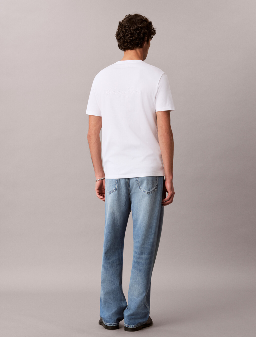 草書標誌圖案 T 恤, Bright White, hi-res