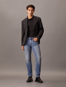 Luxe Lined Body Taper Jeans, Denim Medium, hi-res