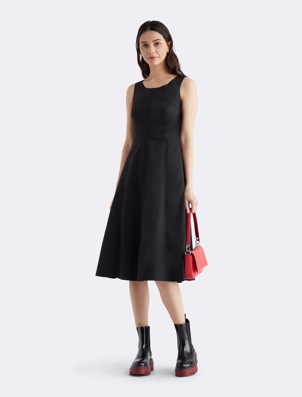 Back Buckle Maxi Dress, CK BLACK, hi-res