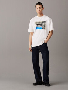 Relaxed Photo Print T-shirt, Ivory, hi-res
