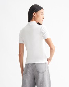 Fast Track 羅紋 Polo 衫, Bright White, hi-res