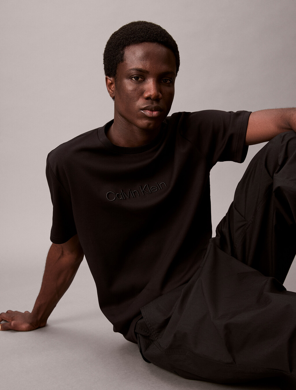 經典版型標誌 T 恤, Black, hi-res