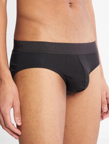 Ck Black 棉質低腰三角內褲, Black, hi-res