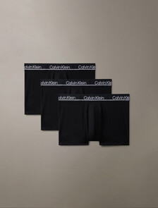 3 件套組 CK Micro Plus 低腰平口內褲, BLACK, hi-res