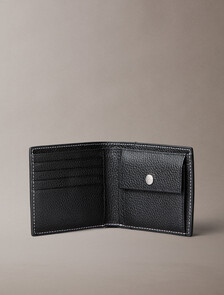 Monologo Bifold Wallet with Coin Pouch, Black, hi-res