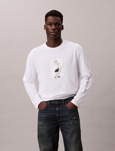 Kate Moss 圖案寬版 T 恤, Brilliant White, hi-res