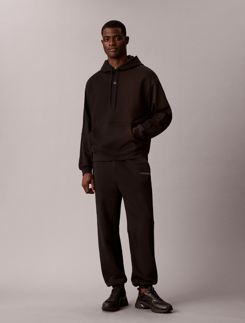 Graphic Monogram Hoodie, Black, hi-res