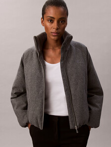 WL INSLTD DWN JCKT, Medium Grey Heather, hi-res