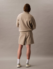 雙羅紋針織 Monogram 刺繡短褲, Vintage Khaki, hi-res