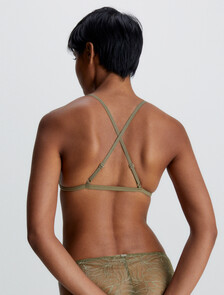 Lace Triangle Bra, Dusky Green, hi-res