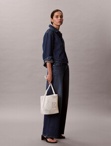 網眼標誌水桶包附萬用包, White Alyssum, hi-res