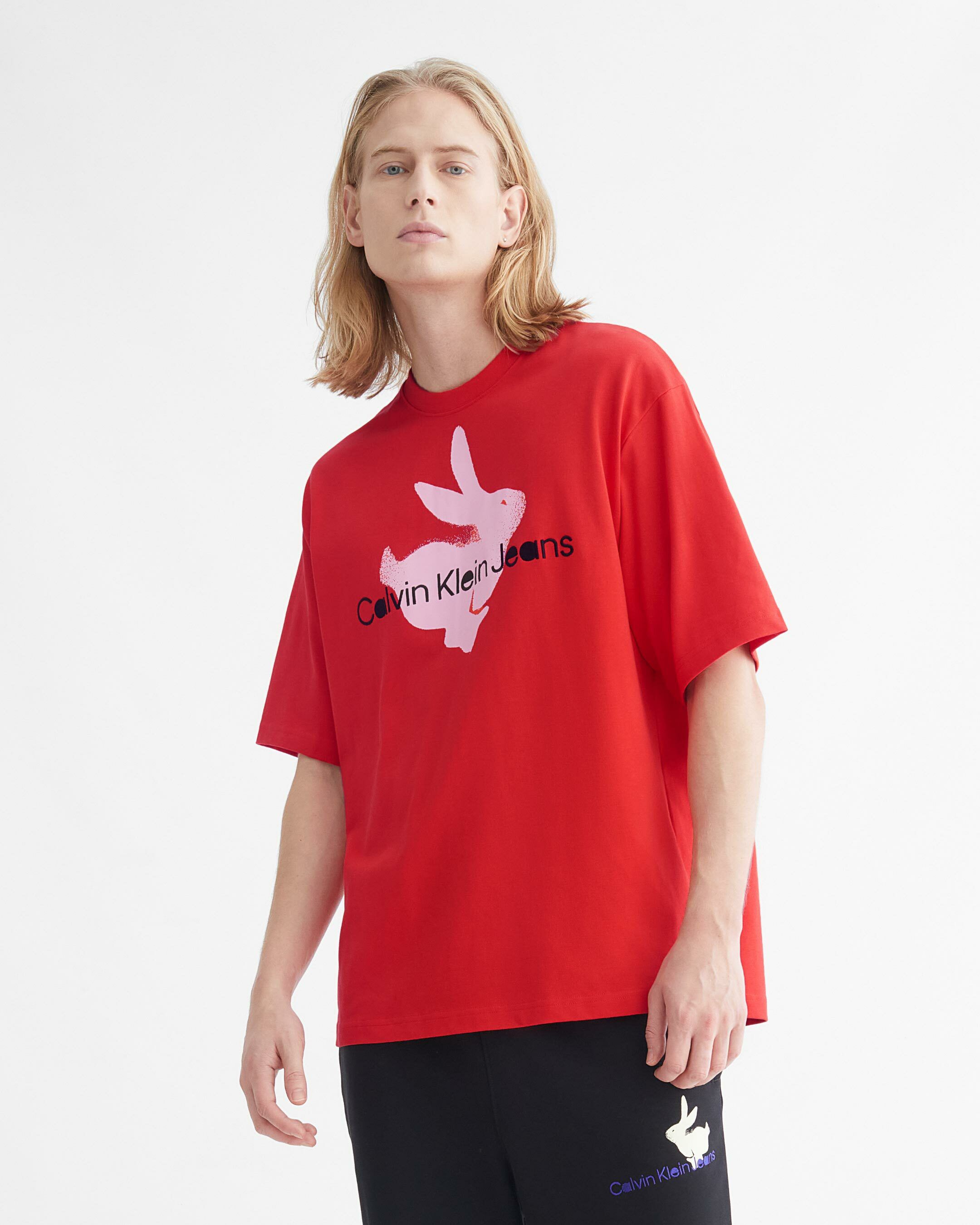 Year Of The Rabbit Relaxed Fit Tee red Calvin Klein Taiwan