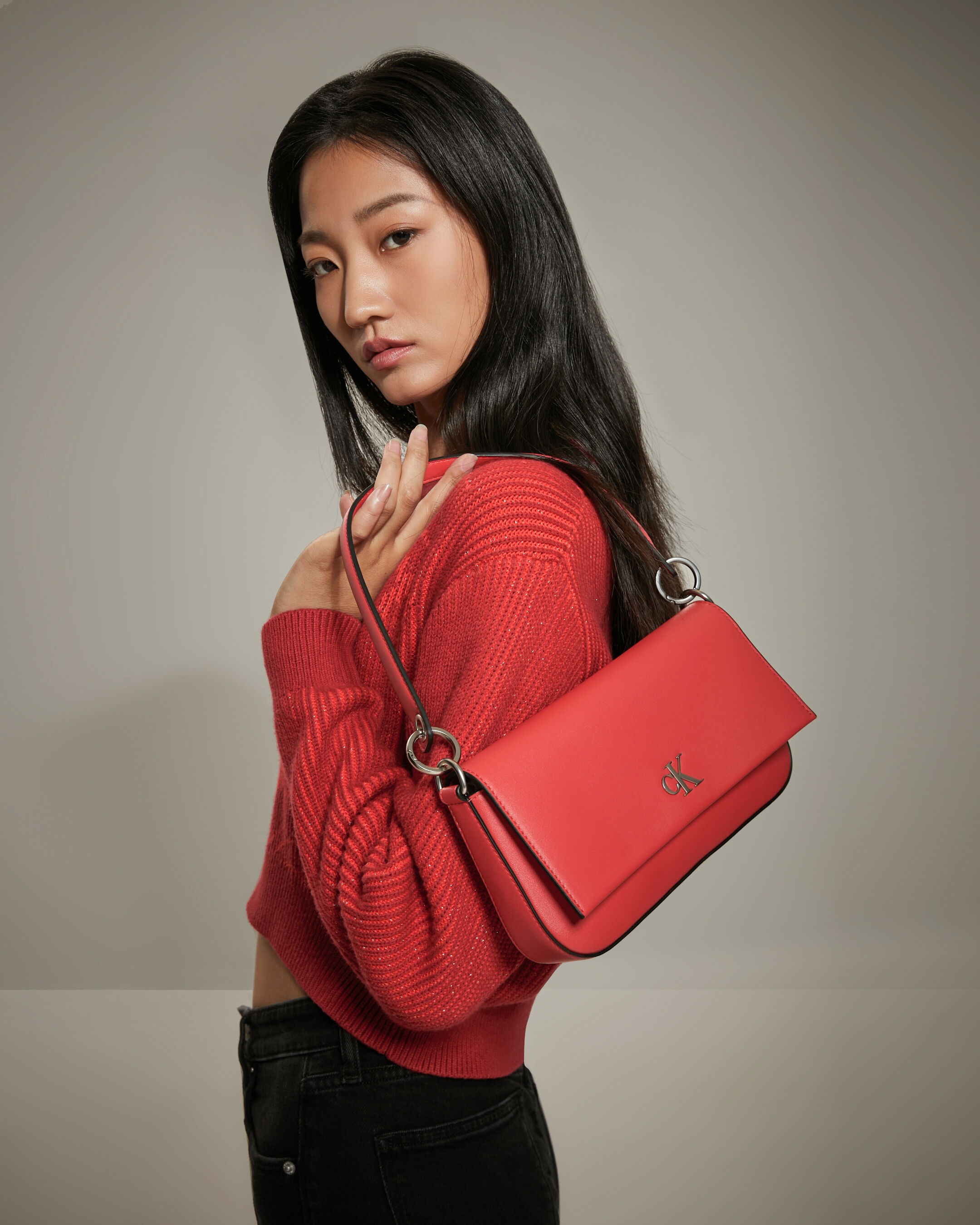 Chinese New Year Flap Shoulder Bag red Calvin Klein Taiwan