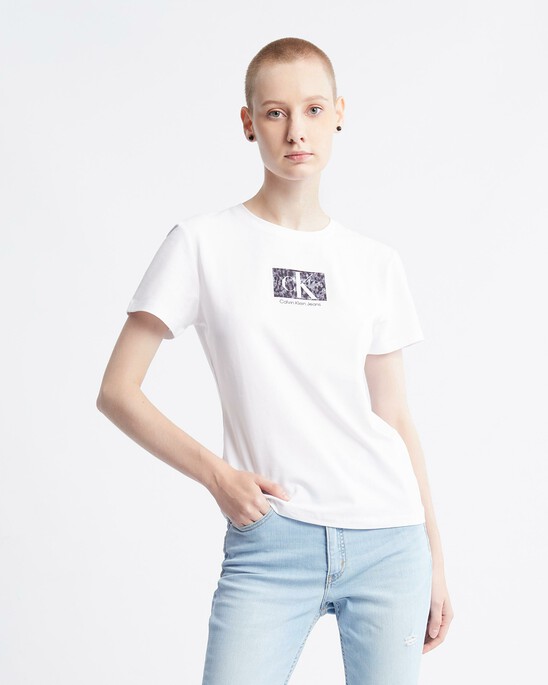 MONOGRAM 方正印花有機棉修身 T 恤