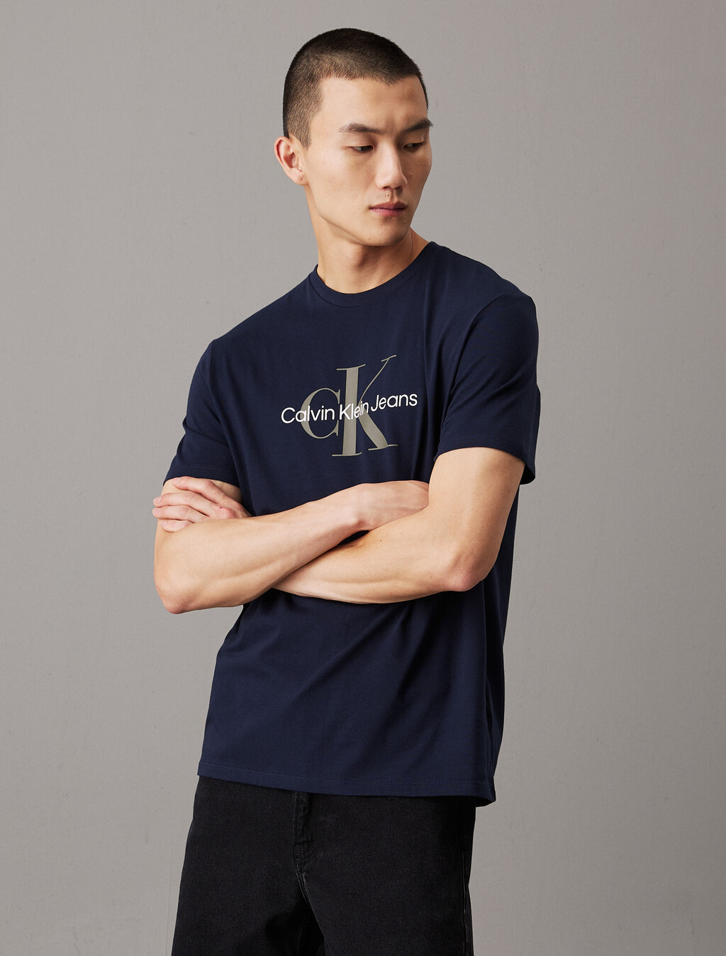Monogram T-shirt, Dark Sapphire, hi-res