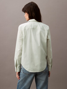 Poplin Classic Stretch Button-Down Shirt, Green Tint, hi-res