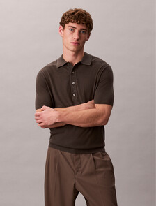 絲質山羊絨 Polo 毛衣, Beluga, hi-res