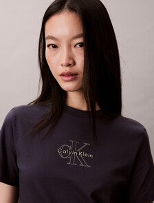 Glossy Metallic Logo T-shirt, Inkwell, hi-res