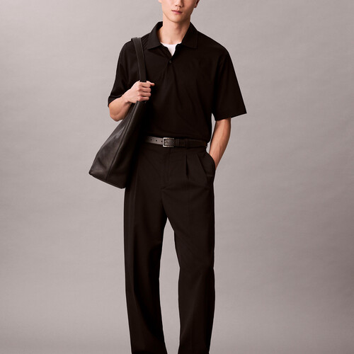 高級棉質 Polo 衫 Black