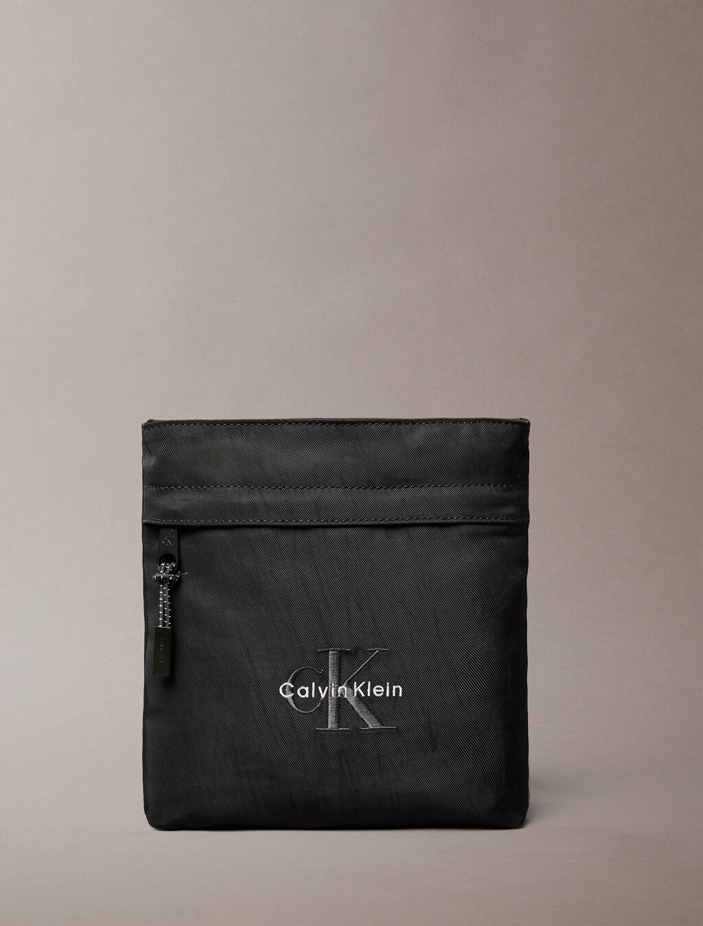 Nylon Monogram Logo Flatpack, Black, hi-res