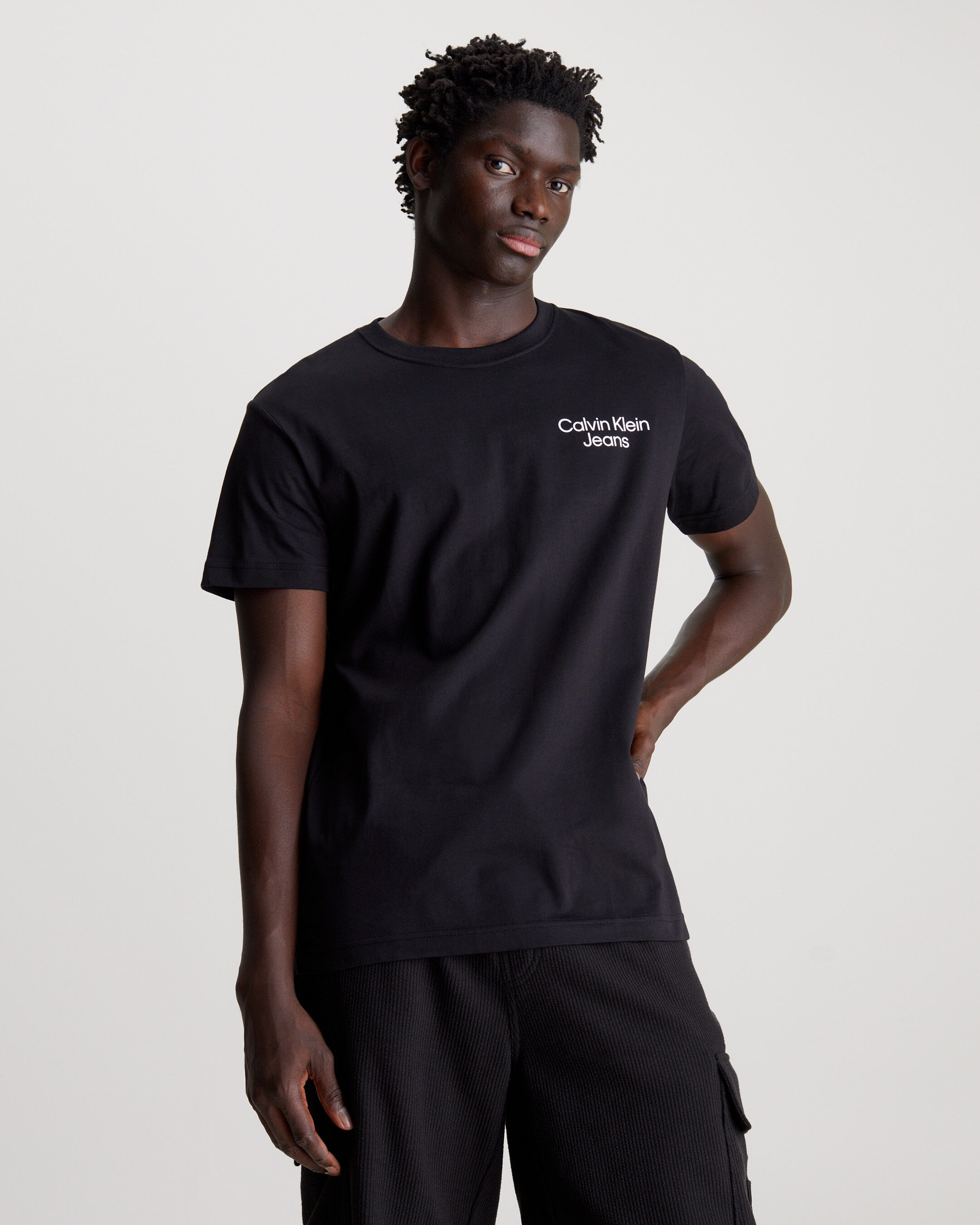 Calvin klein jeans t shirt black outlet