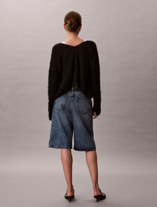 長版牛仔短褲, JACKSON BLUE, hi-res