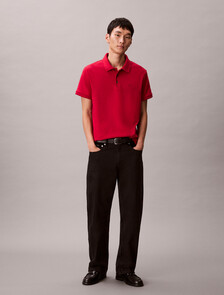 Luxe Tipped Slim Polo, Scooter, hi-res