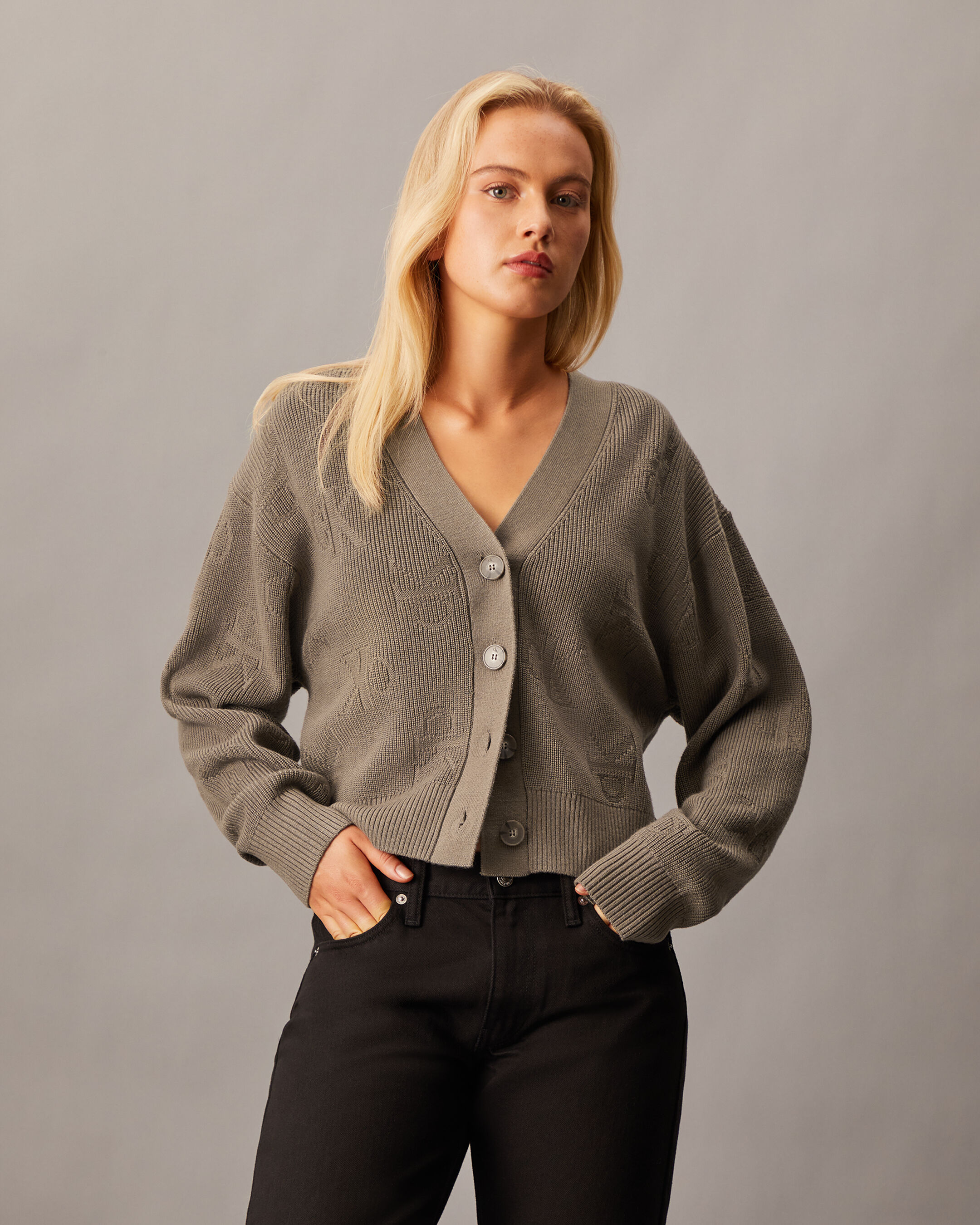 Calvin klein open front cardigan clearance