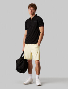 基本款拉鍊 Polo 衫, Black, hi-res