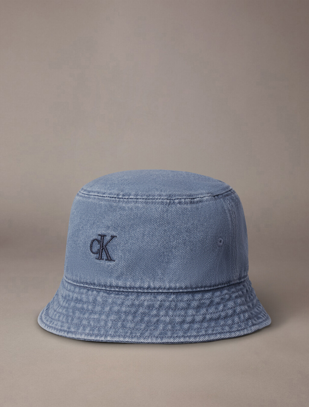 Small Monogram Denim Bucket Hat, New Blue, hi-res