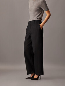 Cotton Chino Relaxed Trousers, Black Beauty, hi-res