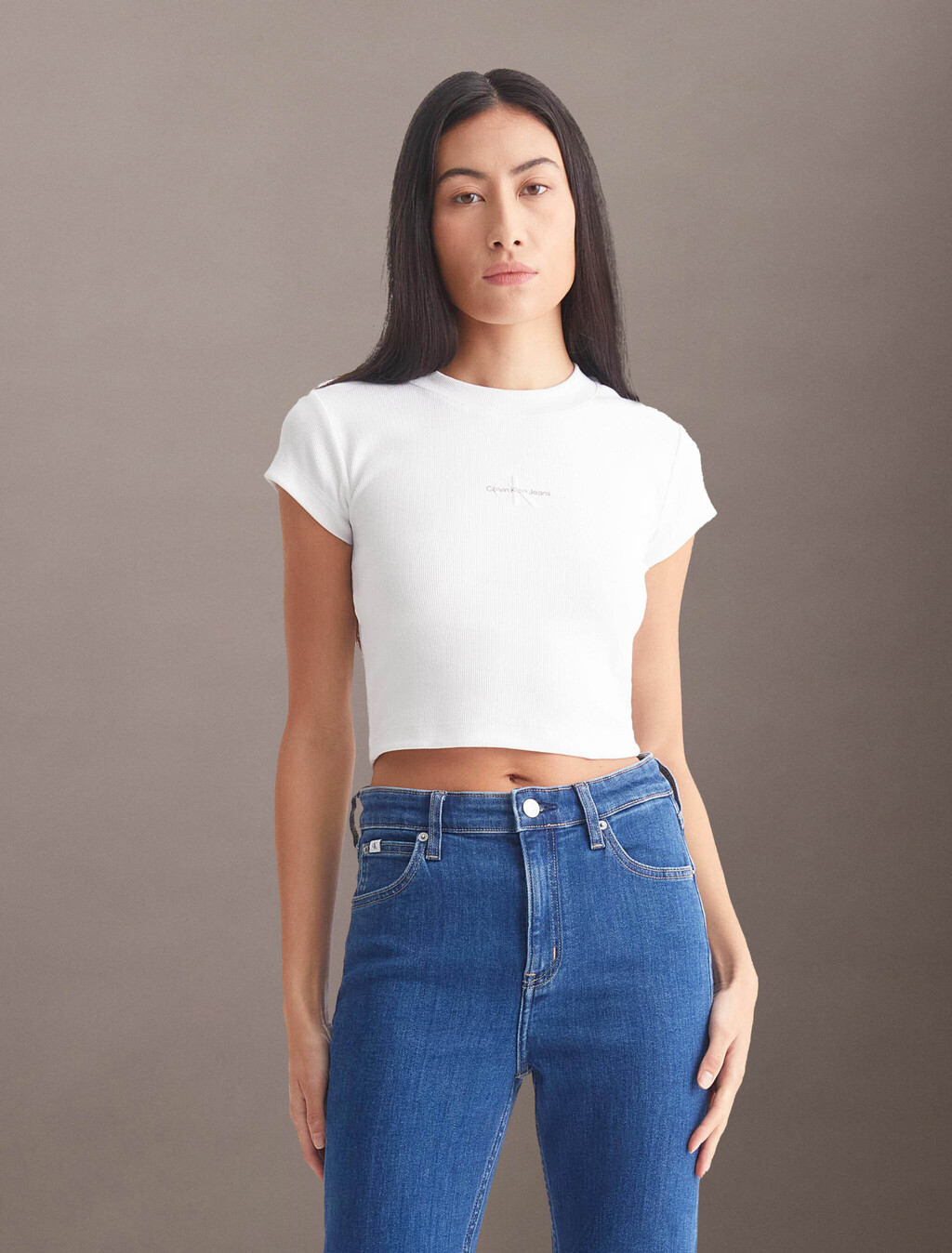 Monogram 貼身 T  恤, Bright White, hi-res