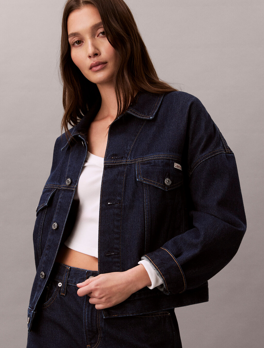 Relaxed Denim Jacket, TRUE INDIGO, hi-res