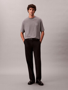 CK 徽章貼飾 T 恤, Med Grey Heather, hi-res