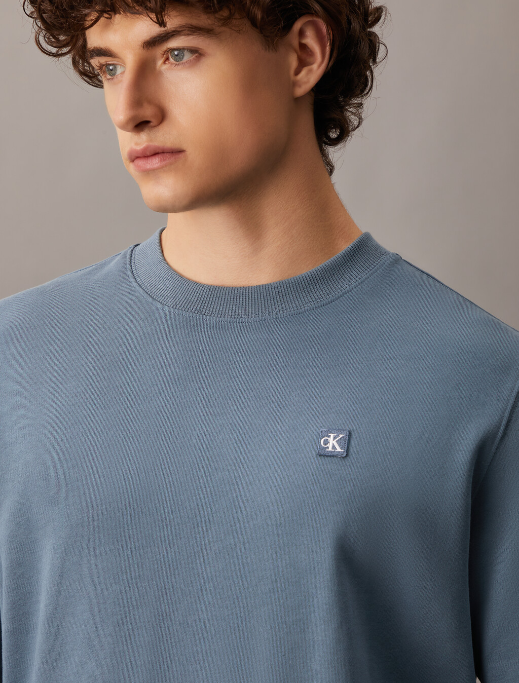 CK Badge Regular Sweatshirt, China Blue, hi-res