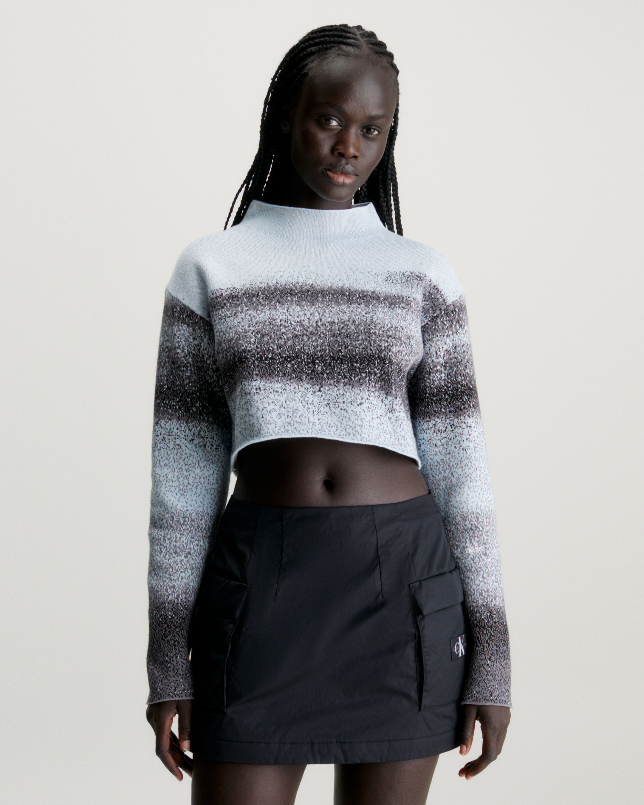 Calvin klein cropped sweater hot sale