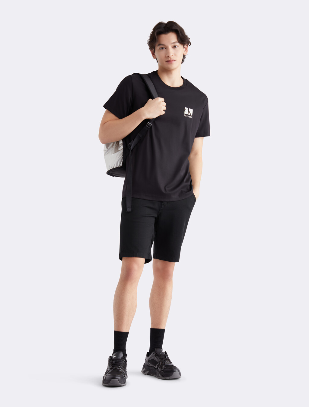 Straight Chino Shorts, CK BLACK, hi-res