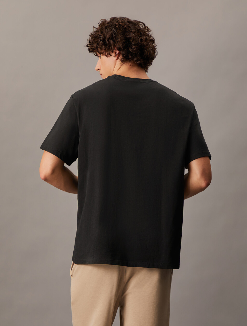 Monogram Logo Graphic Classic Crewneck T-Shirt, Black, hi-res